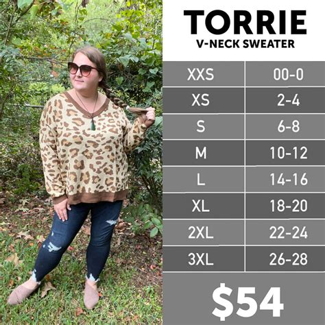 lularoe torrie size chart